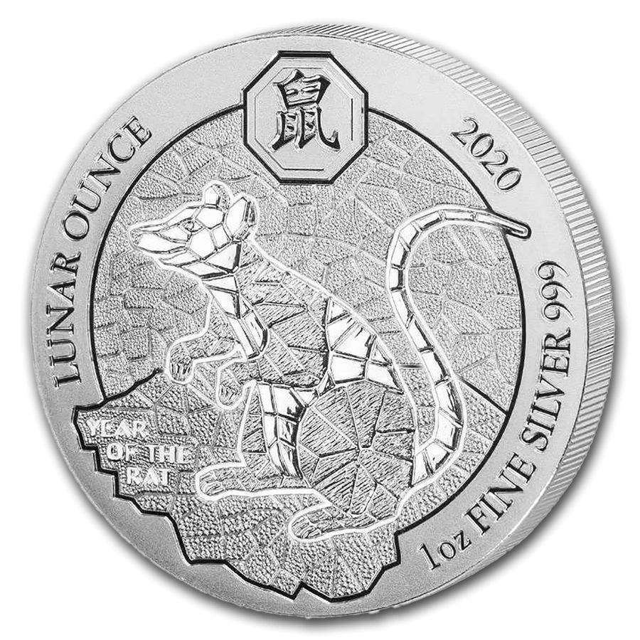 【新品未開封・送料無料】 保証書・カプセル付き] 2020年 十二支 ルワンダ「干支 (新品) 銀