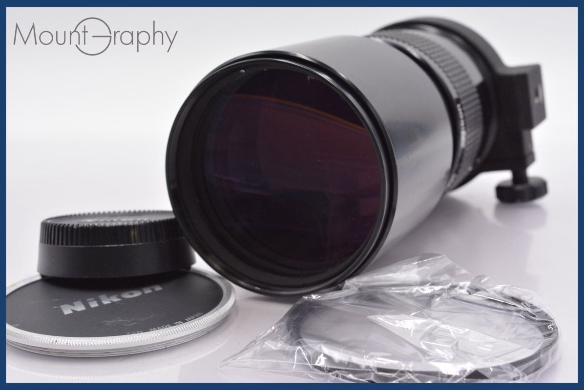 上 ニコン Nikon NIKKOR 300mm F4.5 Ai 前後キャップ-レンズフィルター付 完動 同梱可 mj4921