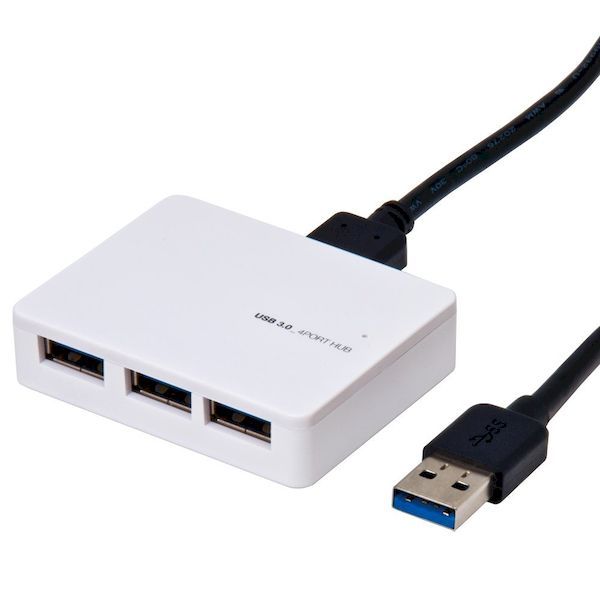 【新品・7営業日以内発送】ナカバヤシ UH-3024W USB3．0ハブ／ホワイト UH3024W【沖縄離島販売不可】 ホワイト ナカバヤシ UH-3024W UH-3024 USBハブ [3個]