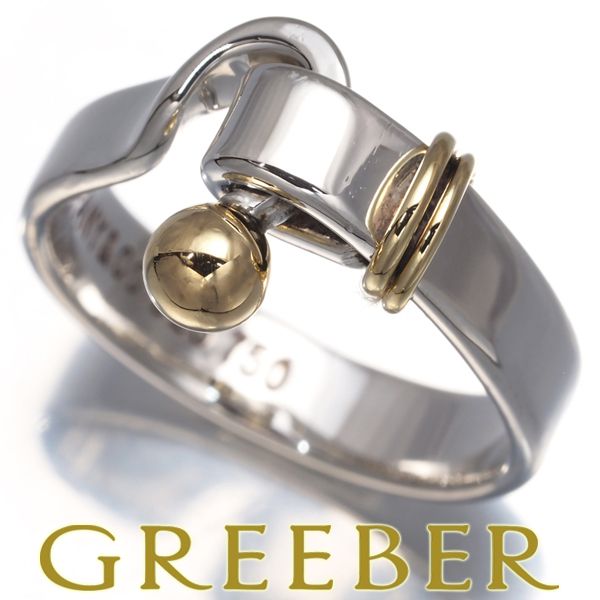 ティファニー リング フック&アイ 11号 シルバー 925/K18YG #174826