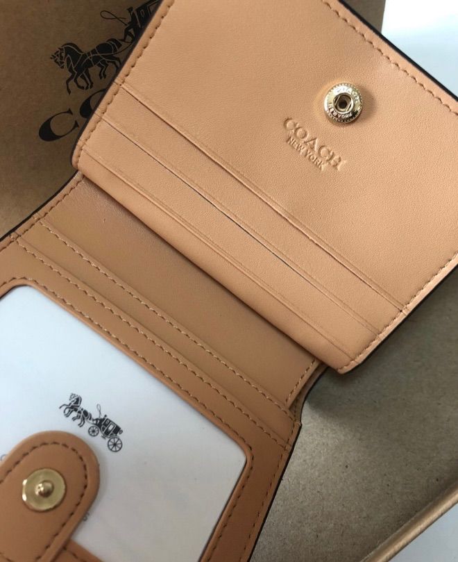 COACH 財布 スナップウォレット シグネチャーキャンバス マイフラワー