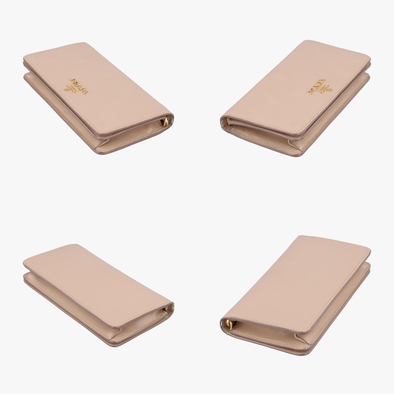 プラダPradaヴィテッロディアノベージュサフィアーノレザー1DH04485