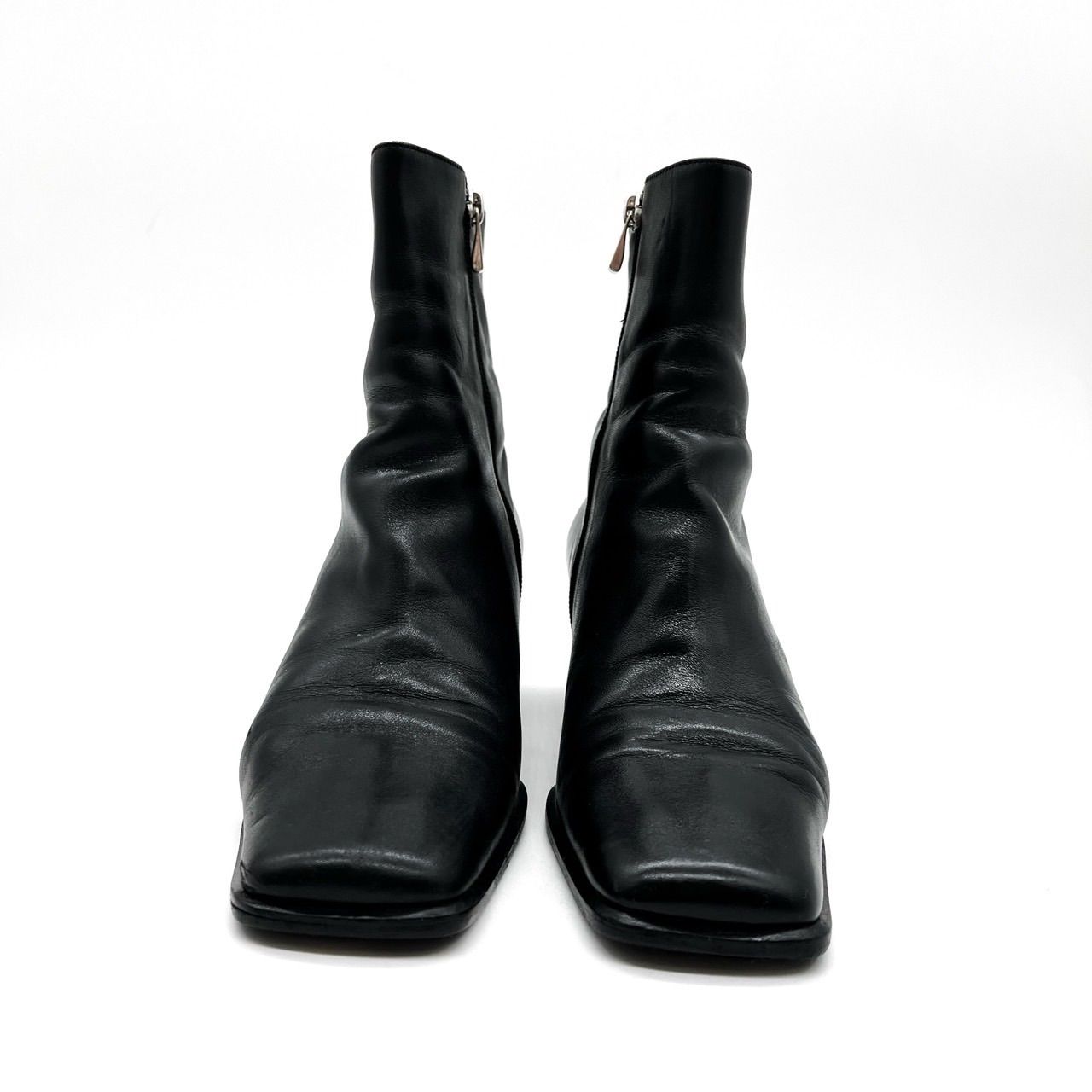 BALLY バリー ヒールブーツ レザー 革 ブラック 黒色 サイドジップ レディース