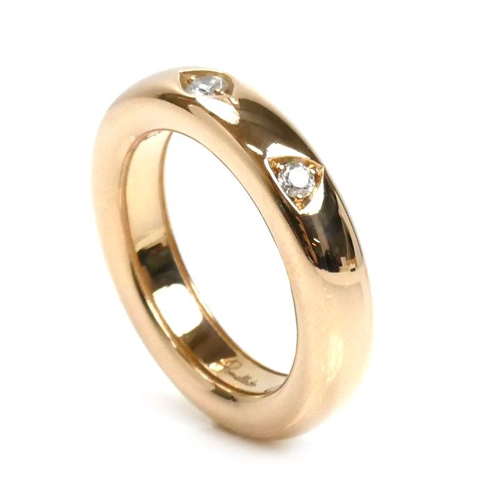 Pomellato ポメラート K18PG ピンクゴールド イコニカ 3Pダイヤ エキストラスリム リング 指輪 PAC4005_O7000_DB000 ダイヤモンド 11号 51 5.6g レディース