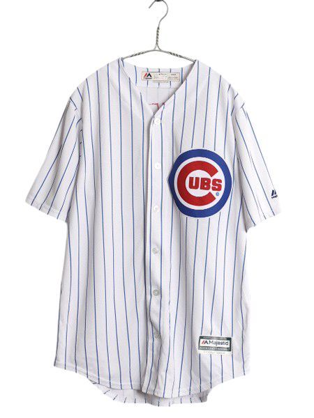 カブス ベースボール シャツ メンズ M / 古着 MLB オフィシャル マジェスティック 大リーグ ユニフォーム ゲームシャツ 半袖シャツ 重ね着 お得なクーポン配布中!】 カブス ベースボール シャツ メンズ M