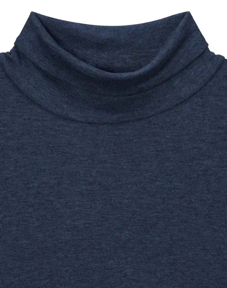 HAZZYS ウール混 長袖Tシャツ ダークブルー 85 90