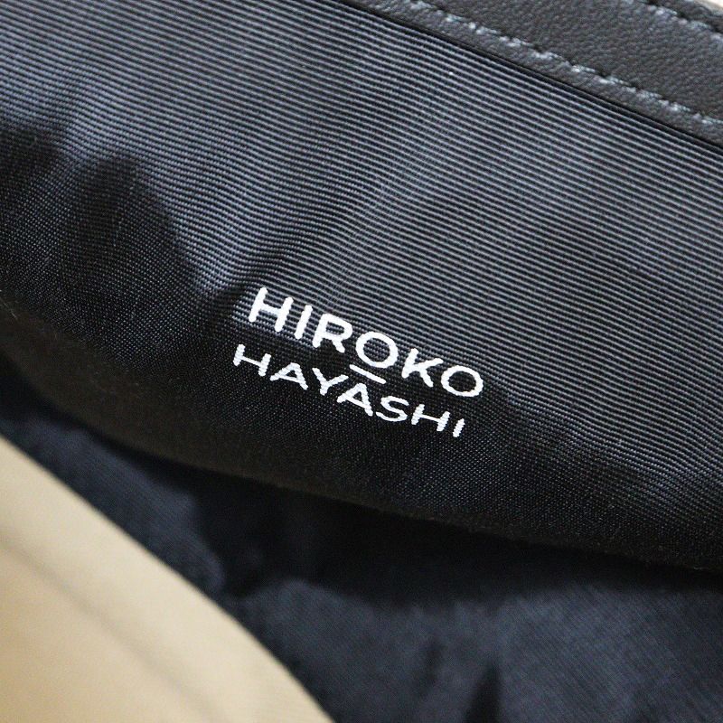 ヒロコハヤシ HIROKO HAYASHI 柄切替 レザートートバッグ