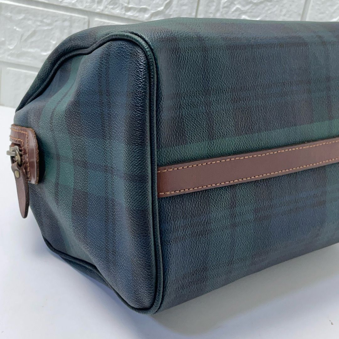 ポロラルフローレン ミニ ボストンバッグ ブラックウォッチ