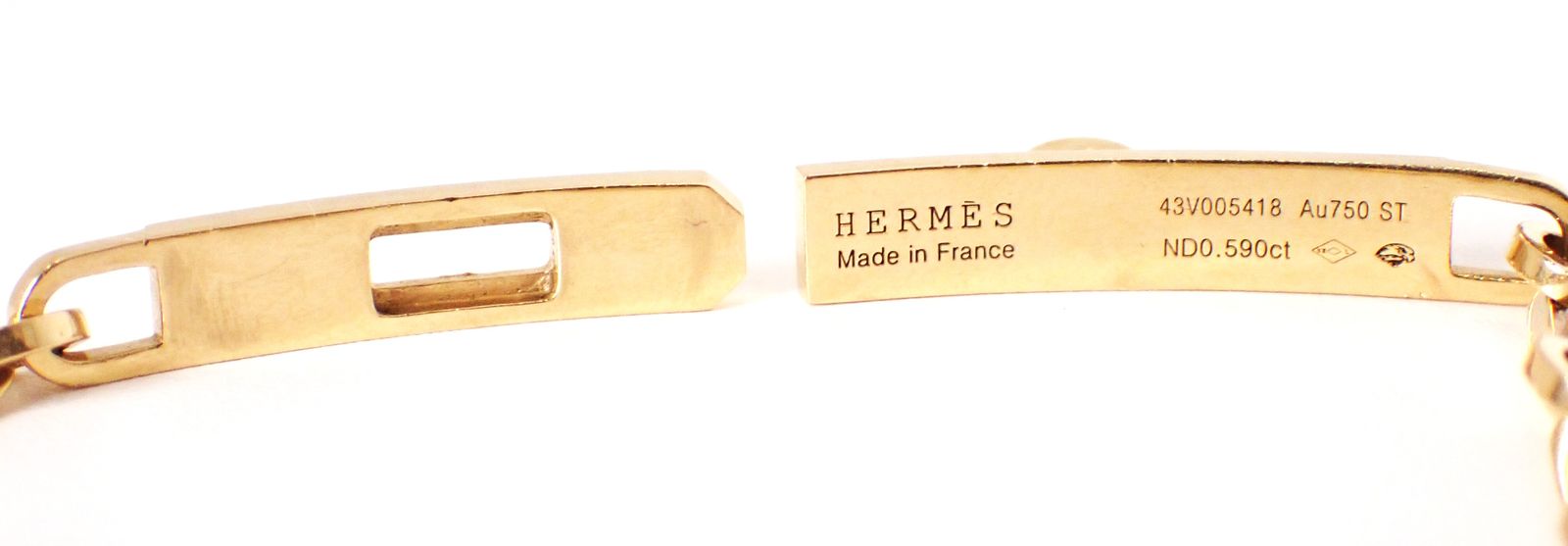 HERMES(エルメス) K18 ダイヤモンド ケリー ブレスレット D0.59ct 16.1 