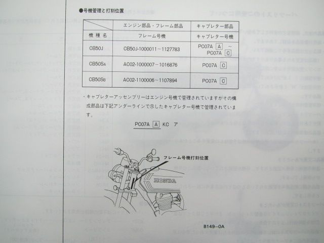 CB50J S パーツリスト CB50J/CB50S 6版 CB50 AC02 ホンダ 正規 中古