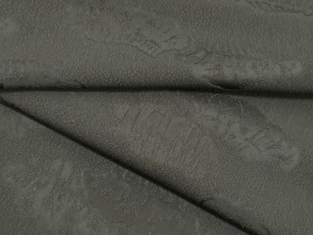 平和屋着物▽羽織・コート 黒生地 反物 羽尺 駒綸子 松地紋 逸品 未 平和屋着物▽羽織・コート 黒生地 反物 羽尺 駒綸子 松地紋 逸品 未