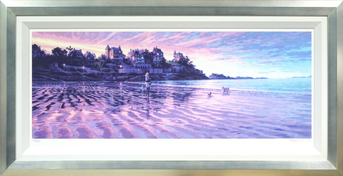 笹倉 鉄平「エクリューズ浜」シルクスクリーン版画 限定サイン入り 光