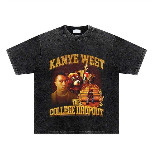 Kanye West ヴィンテージ加工Tシャツ Vol.8 Ye カニエウェスト DONDA ドンダ プリントTシャツ hiphop ヒップホップ  グッズ ラッパー ラップTシャツ raptee ダメージ加工 古着風 レトロ