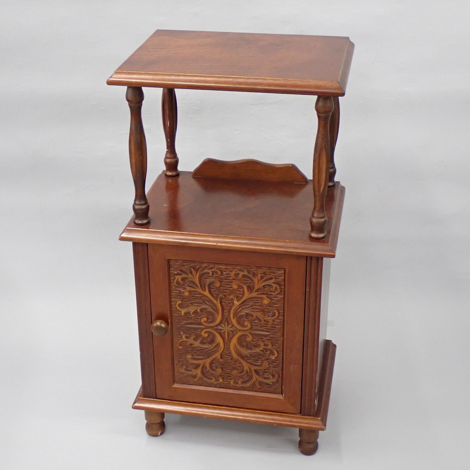 昭和レトロ カリモク 電話台 小引き出し 家具 インテリア ローズ