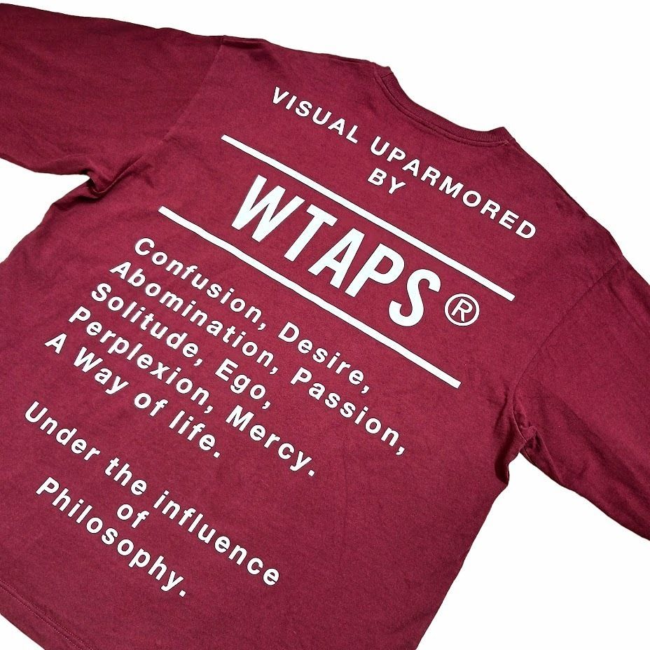 WTAPS ダブルタップス 232ATDT-CSM05 長袖Tシャツ ロンT サイズ2 ボルドー Print LSV T-Shirts - メルカリ