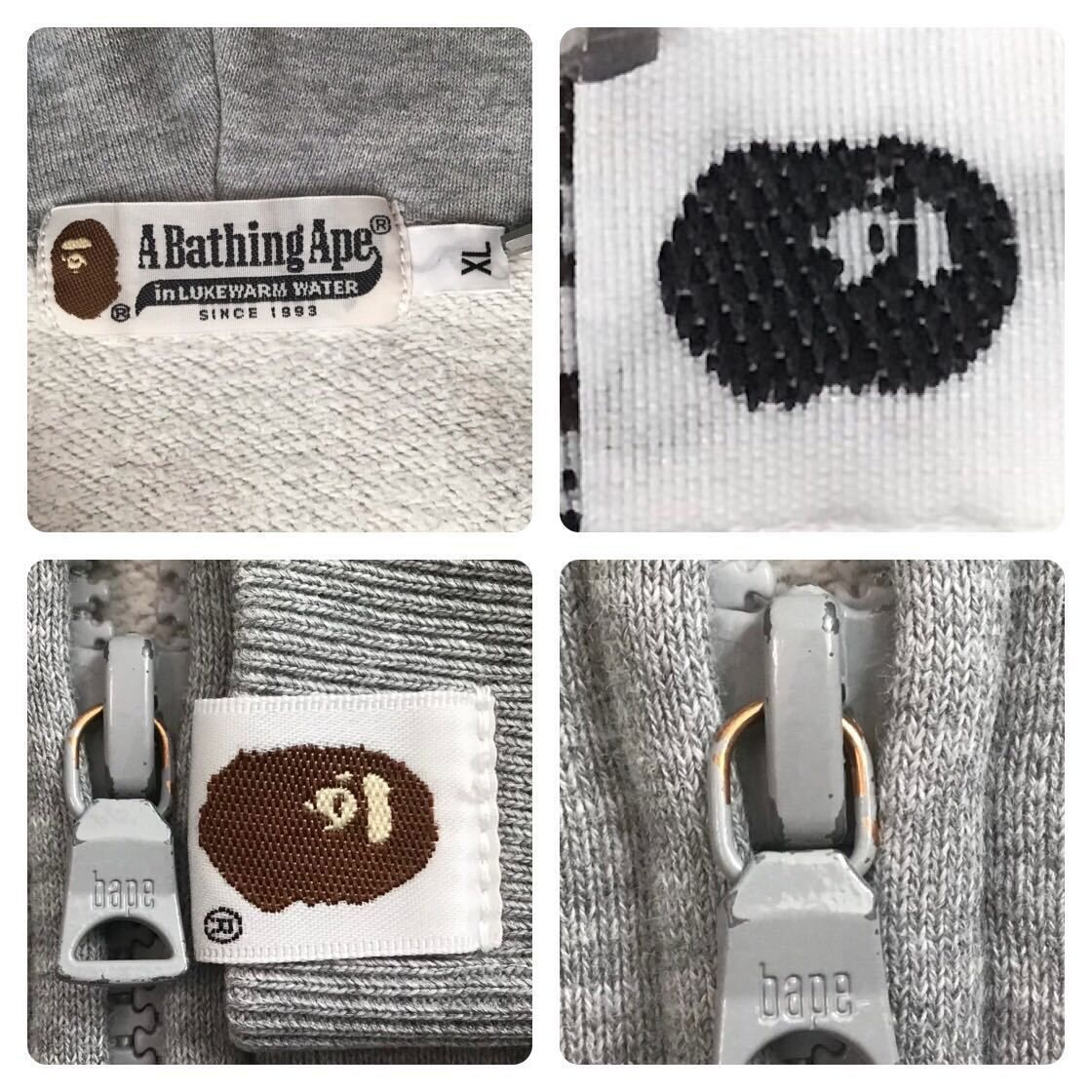90年代BAPE グレー フルジップパーカー A BATHING APE アベイシングエイプ BAPE STA LOGO フルジップ