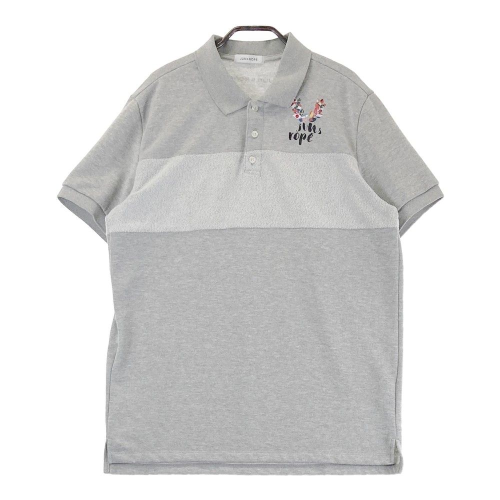 サイズ：L JUN&ROPE ジュン アンド ロペ 半袖ポロシャツ グレー系