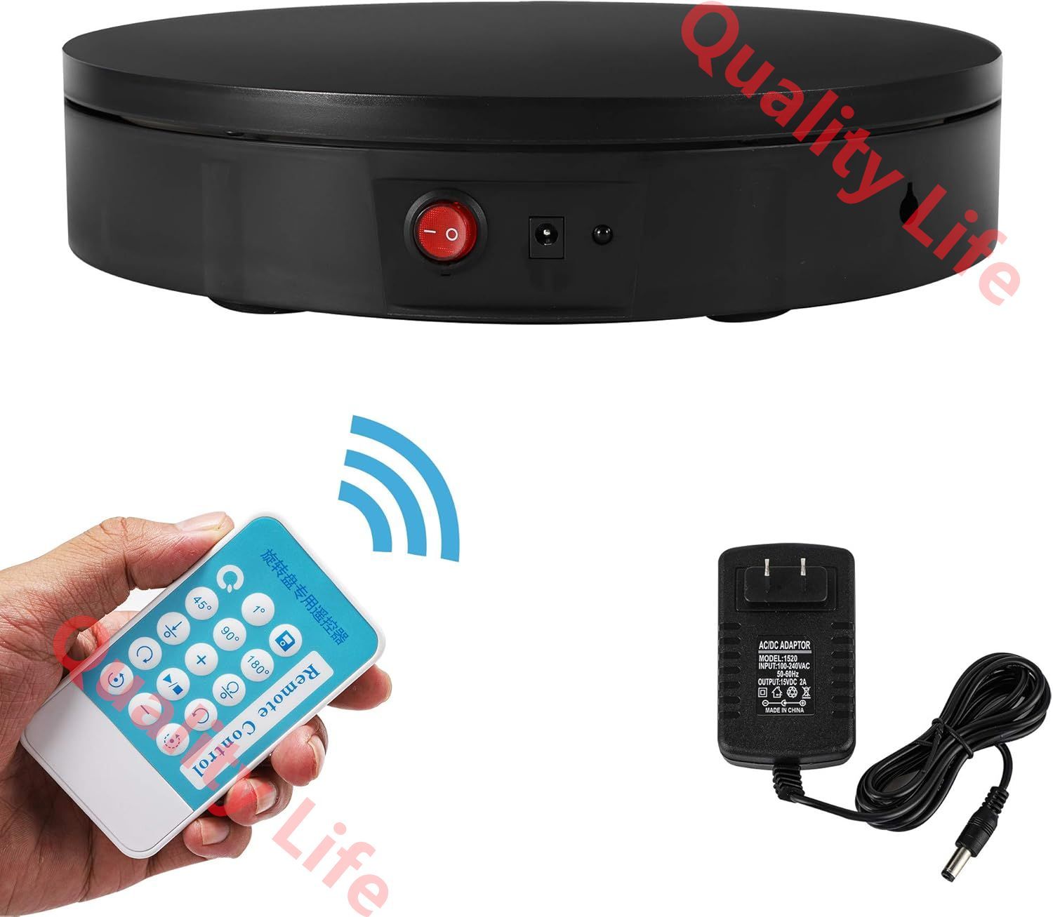 ターンテーブル 電動ディスプレイ 回転ターンテーブル 回転台 ミュート 直径30 cm 耐荷重220ポンド 360度回転 ユーチューブ 写真 ビデオ撮影商品 動画 プラモデル 展示 販促用 白 PSE認証济