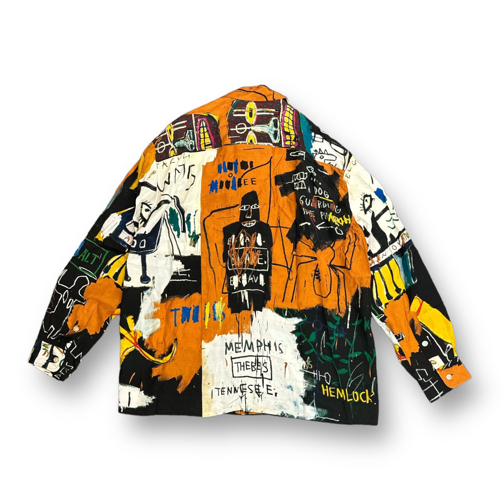 定価40700円 美品 WACKO MARIA 22AW JEAN-MICHEL BASQUIAT / HAWAIIAN SHIRT (TYPE-2)  ジャンミッシェルバスキア ハワイアンシャツ ワコマリア コラボ XL 62197A4