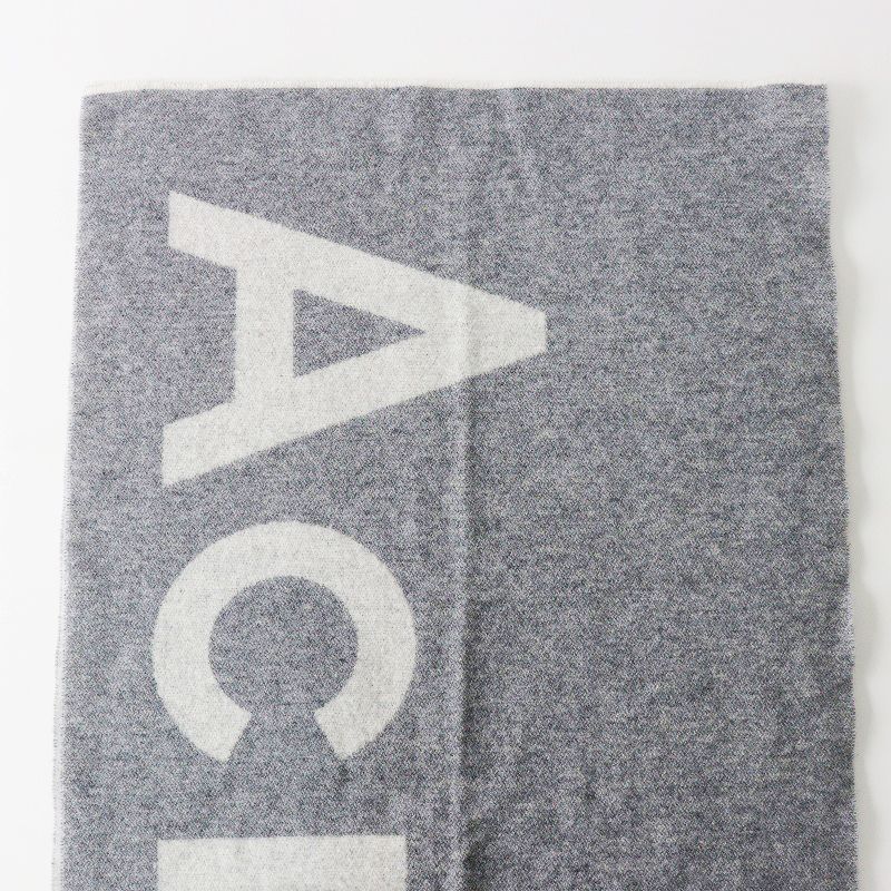 アパルトモン購入 アクネストゥディオズ Acne Studios Toronty Logo Scarf  ウール ロゴストール 220X52cm/グレー【2400013829038】