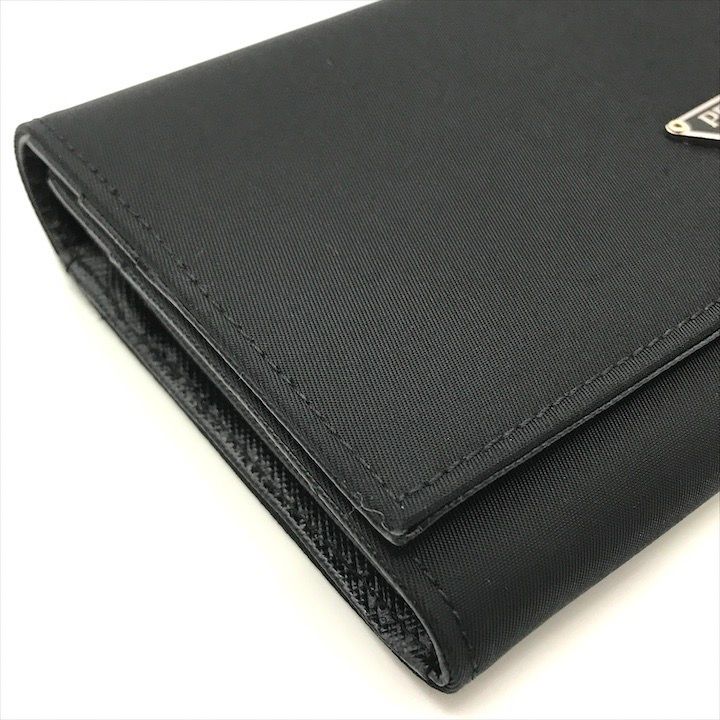 美品 PRADA プラダ ナイロン テスート 三角ロゴ 長財布 ウォレット