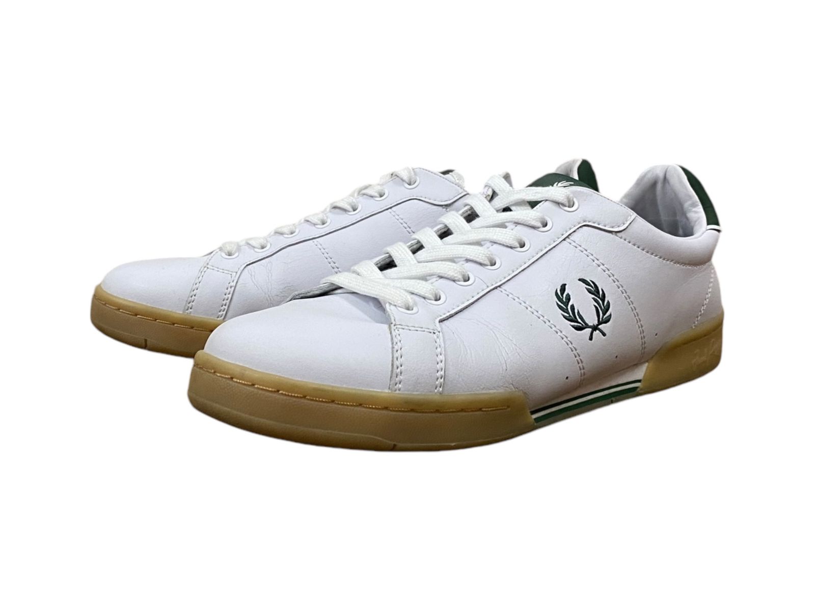 FRED PERRY (フレッドペリー) ローカットスニーカー B6202/370 US10 28cm ホワイト グリーン メンズ/104