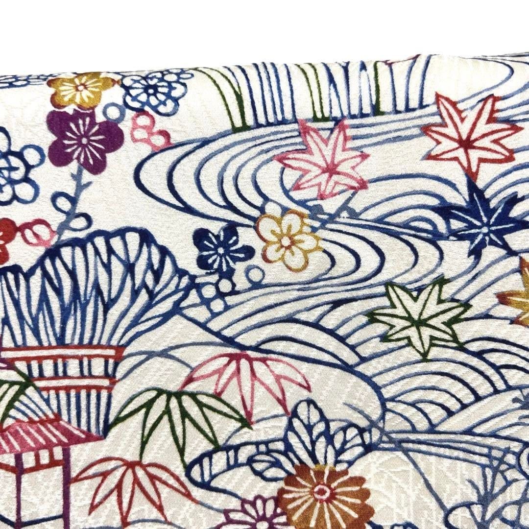 訪問着 金駒刺繍 茶屋辻 菊 舟 橘 菖蒲 流水 家 着物 112a d（茶屋辻  