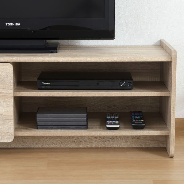 ヘーゼル TVボード 約120cm幅 ホワイトオーク 組立品 代引不可 MARWIL-DEMENAGEMENTS_CH