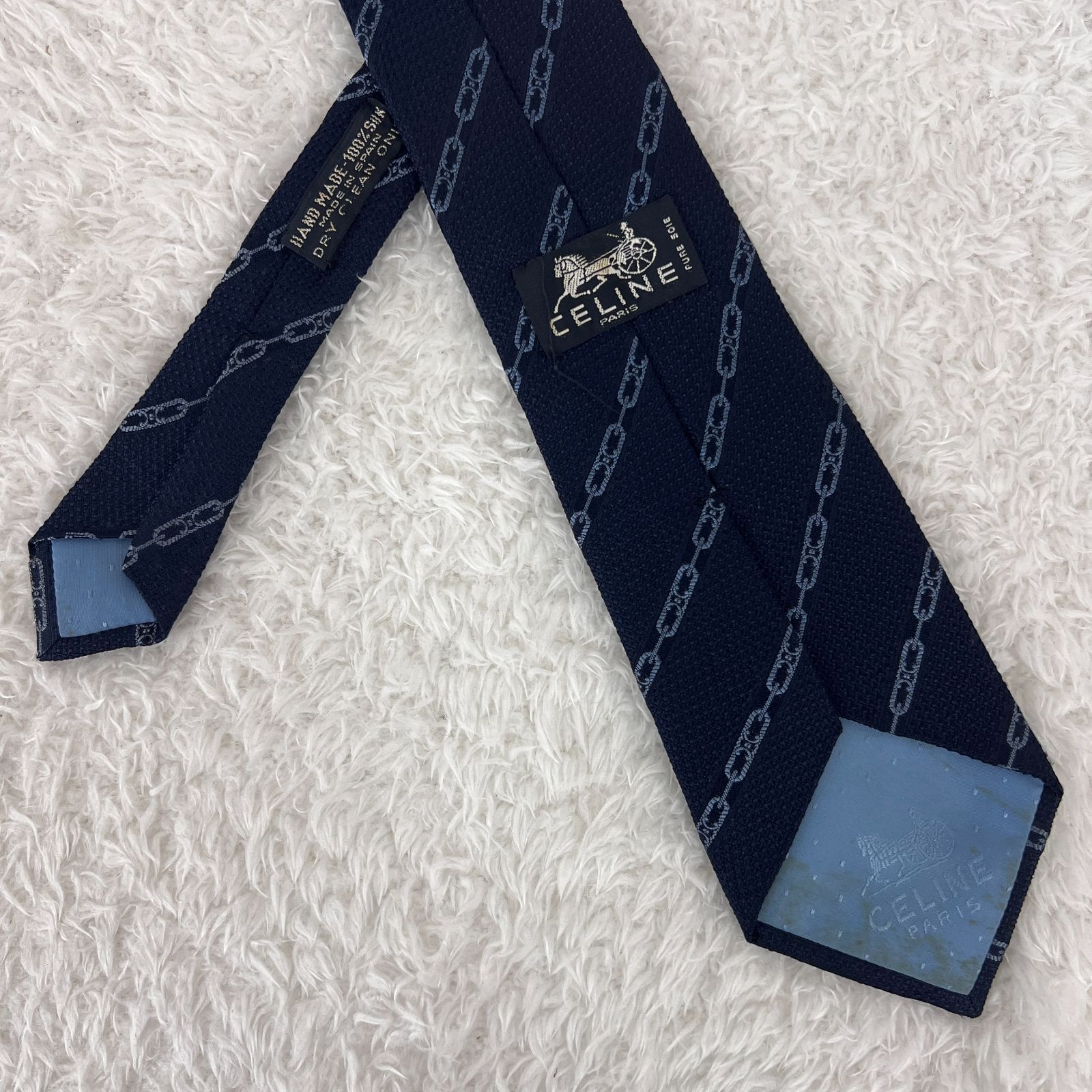 【未使用級】Celine ブランドネクタイ　シルク 未使用級】Celine ブランドネクタイ シルク 美品】 セリーヌ