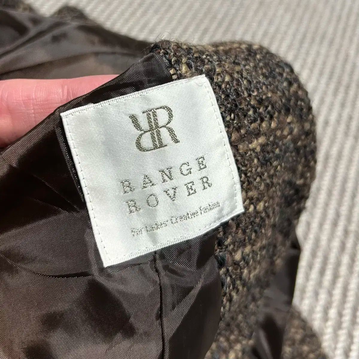 L Range rover ウール ツイード ジャケット 襟取り外し可 