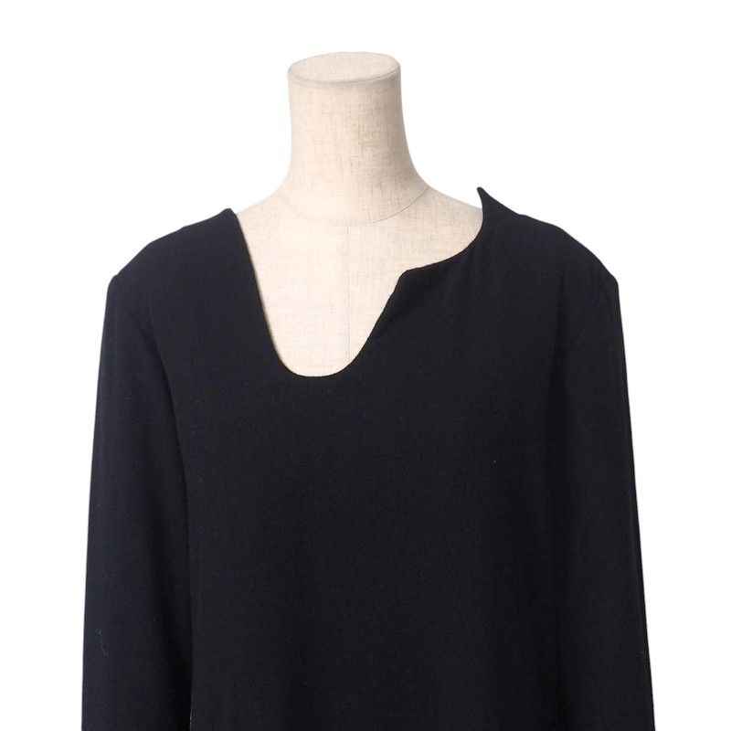 極美品◎ヨウジヤマモト 長袖ニット 3Dデザイン ウール ブラック