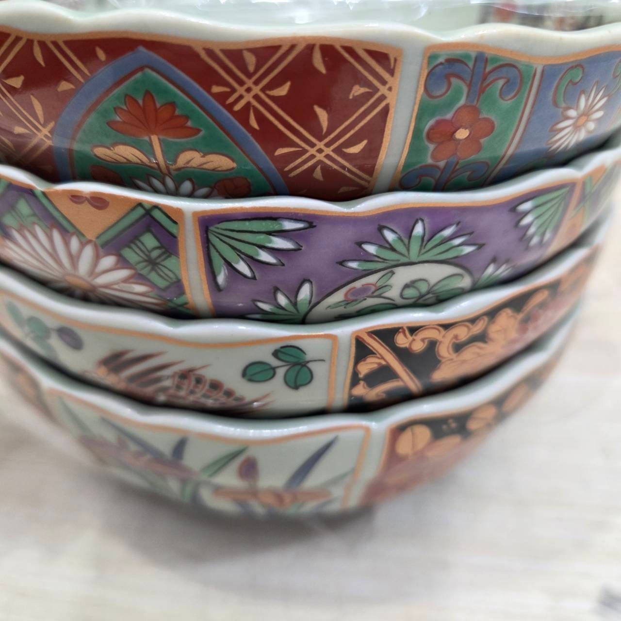 S94590 有田焼 未峰窯 金彩 古伊万里 五紋様 鉢 4客 陶器 - メルカリ