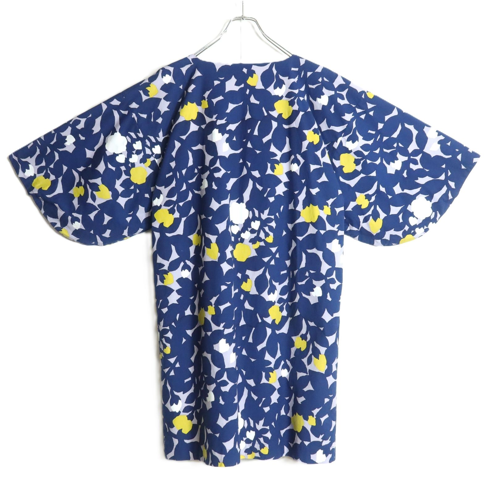 美品】ソウソウ SOUSOU☆長方形衣 ワンピース 紺系 サイズM 綿麻混 
