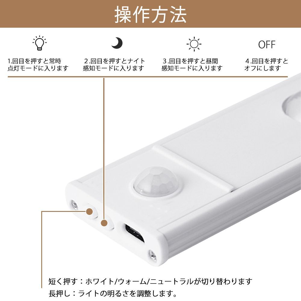 珍品です。説明を参照下さい。 人感センサーライト センサーライト LED ライト 三色切り替え