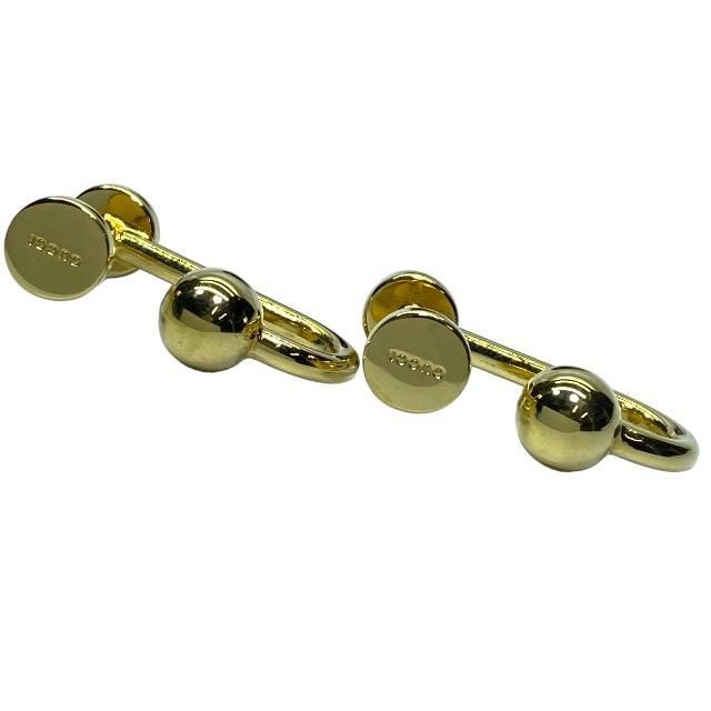 GUCCI ゴールド カフリンクス　カフスボタン GUIDI - 美品 Vintage グッチ GUCCI カフスボタン カフリンクス
