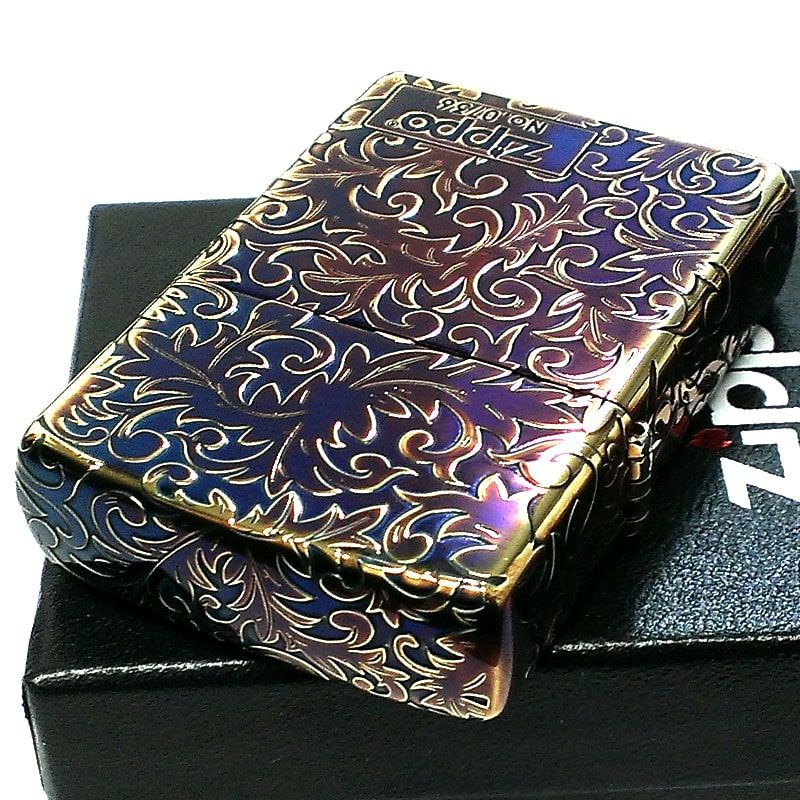 ZIPPO 限定 唐草 ジッポ ライター オーロラ ゴールド おしゃれ ZIPPO 限定 唐草 ジッポ ライター オーロラ ゴールド おしゃれ
