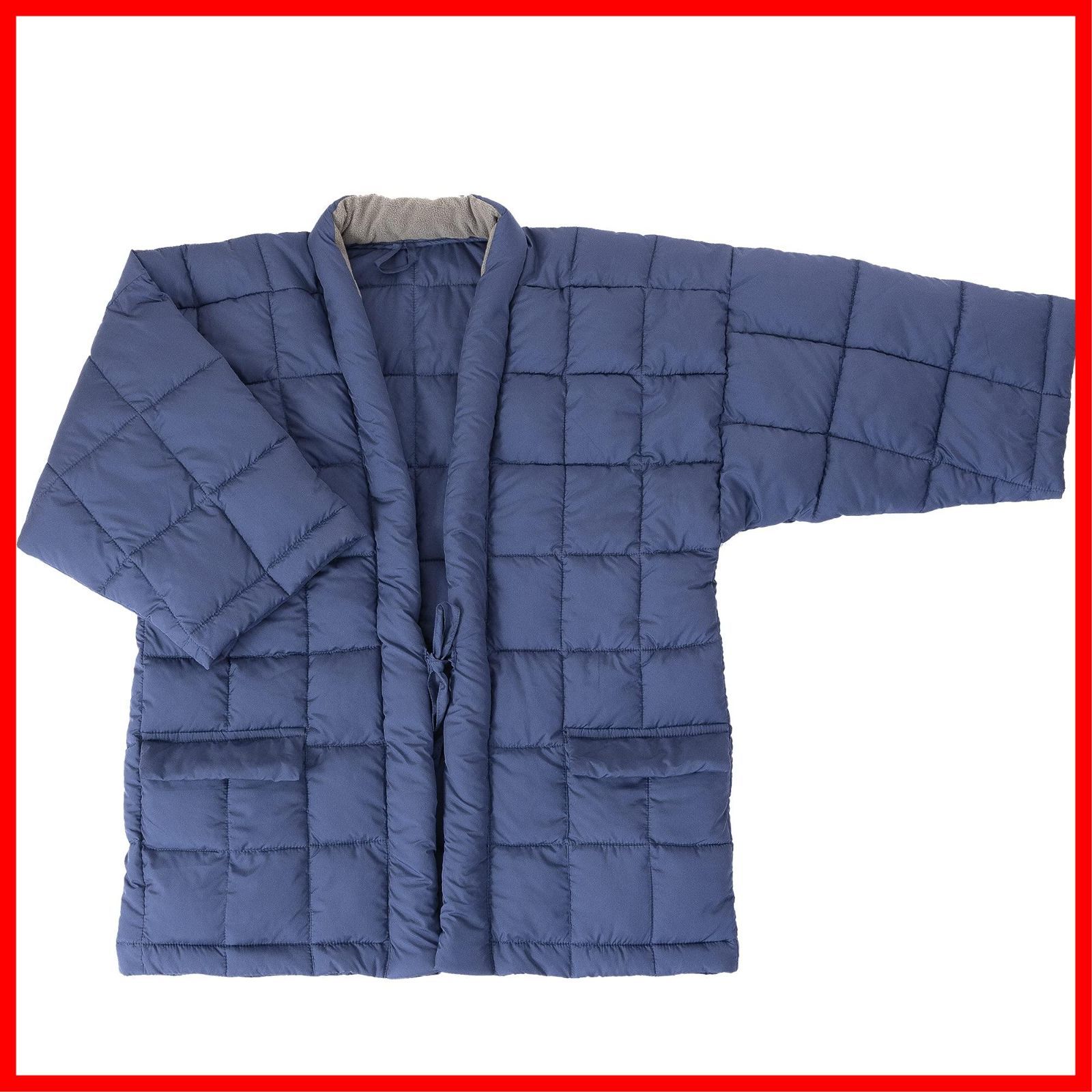 即発送 軽くて洗える フリーサイズ 半纏|半天|ハンテン 男女兼用 部屋着 防寒 襟付き あったかはんてん mianshe