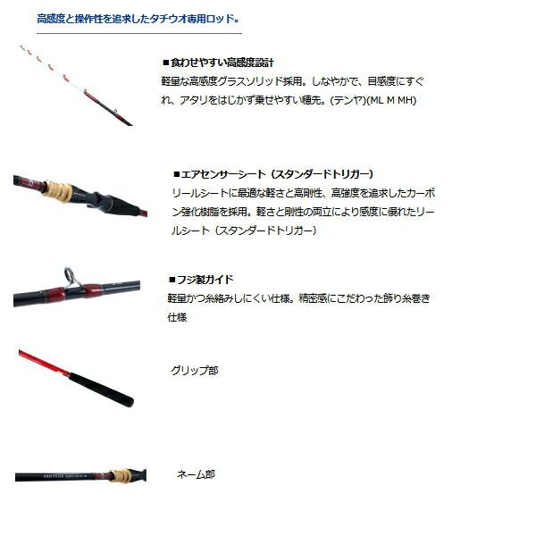 ≪ 20年3月新商品 ≫ ダイワ アナリスター テンヤタチウオ 91-180 R 〔仕舞寸法 95cm〕