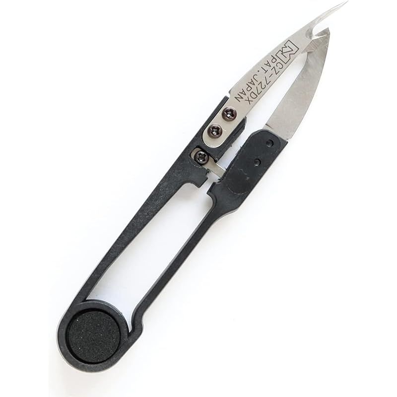 日本紐釦貿易(Nippon Chuko) リッパー型ハサミ 全長約10cm 黒 NI-02427 手芸用品 裁縫道具 手芸用ハサミ