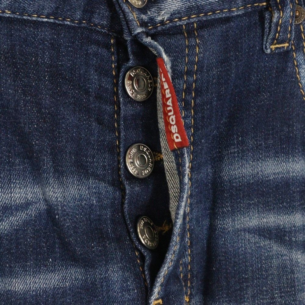 【DSQUARED2】色あせダメージ加工 スキニー ジーンズ【送関込】 ④ DSQUARED2 ダメージ加工スキニーデニムパンツ 48 - メルカリ