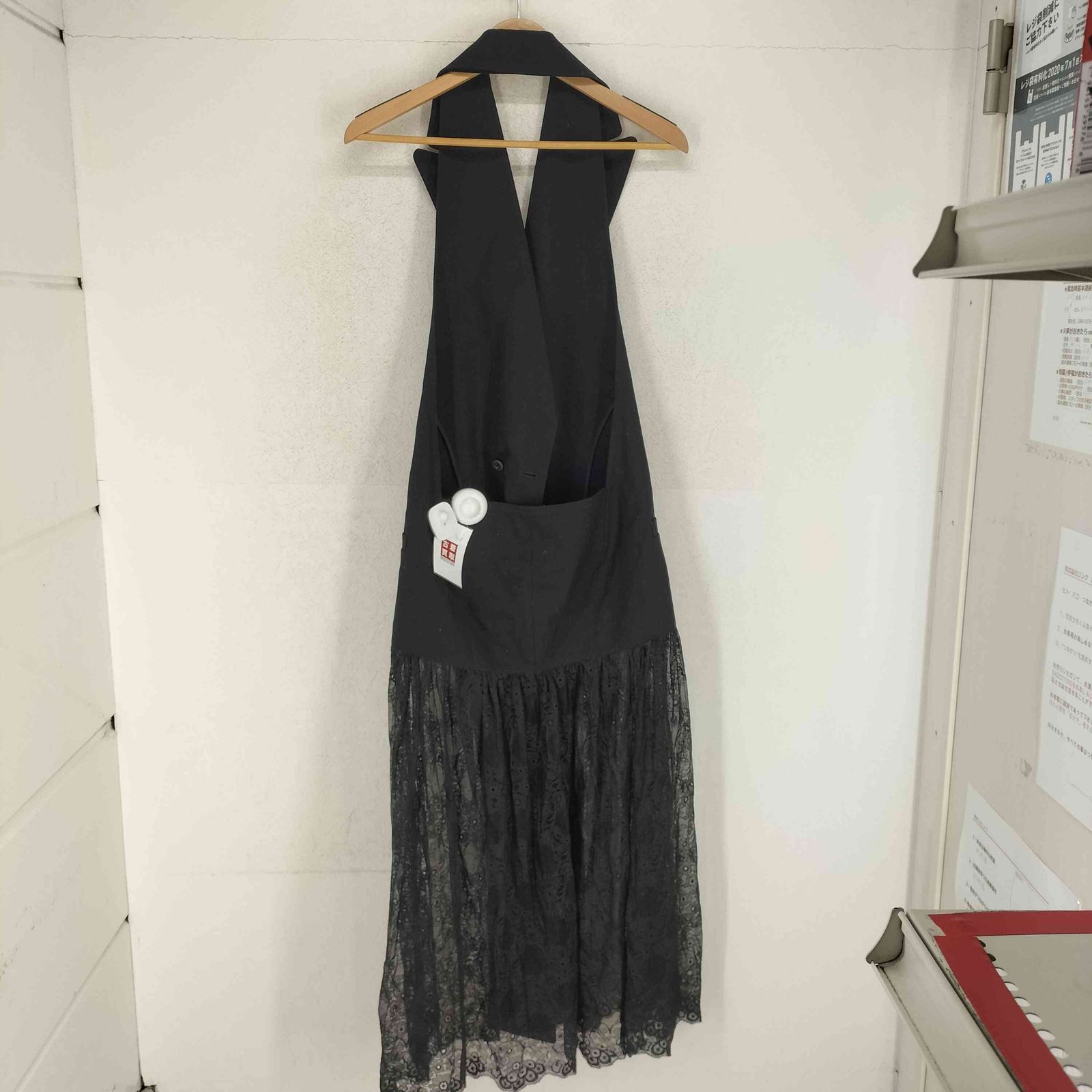 リミフゥ LIMI feu レース切替ノースリーブトレンチワンピース