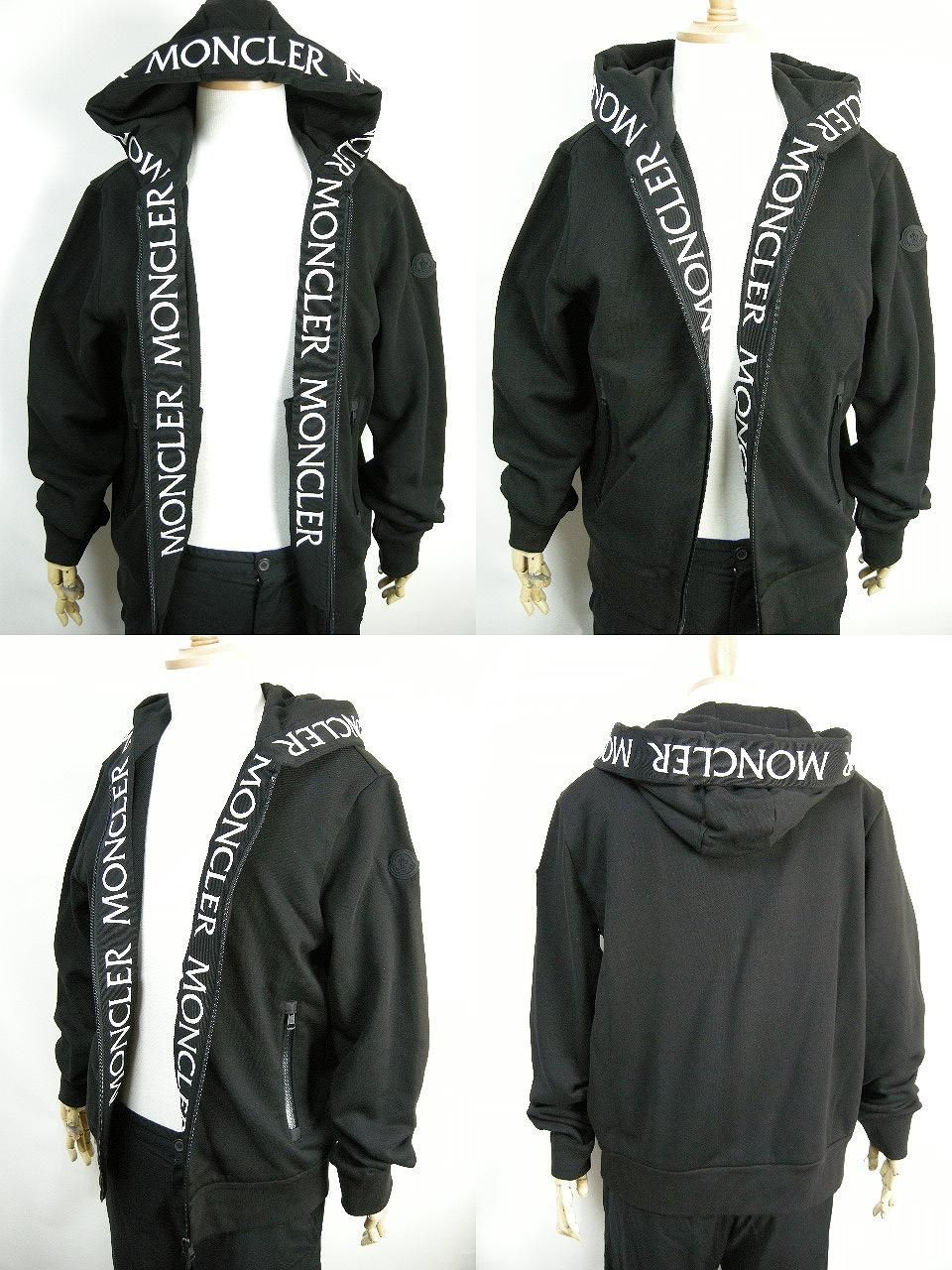 サイズL-XXL□新品□モンクレール ロゴライン スウェットパーカー ブラック メンズ - メルカリ