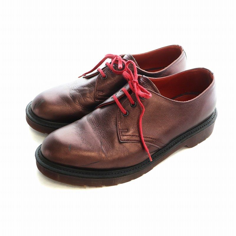 ドクターマーチン DR.MARTENS 英国製 レザーシューズ 靴 3ホール ロゴ 6 25cm 赤 レッド 1461 GY19 |MQ