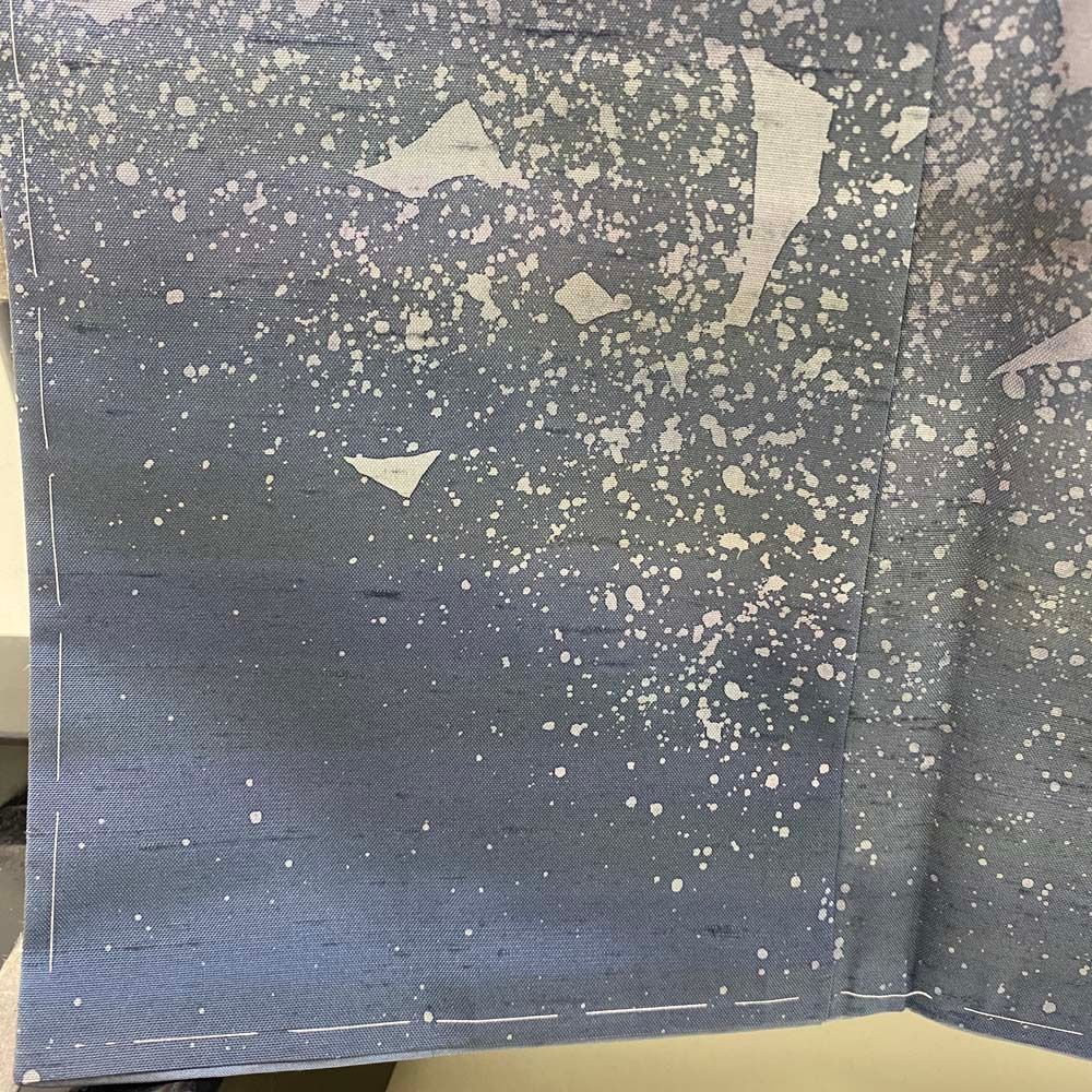 正絹夏着物 石川県指定無形文化財 夏牛首紬 先染め 証紙付き