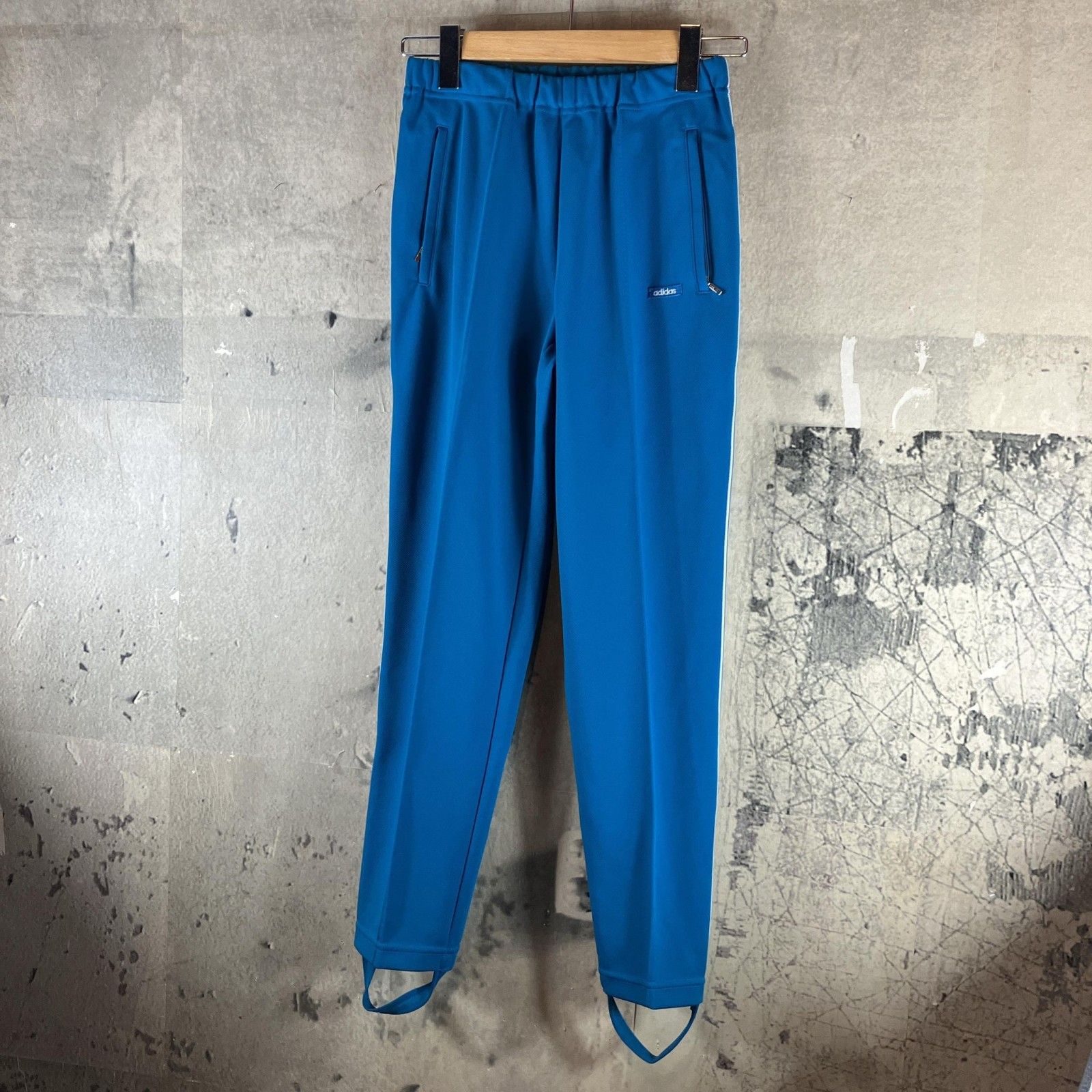 adidas ライトブルー トラックパンツ 80～90s Mサイズ ドローコード 