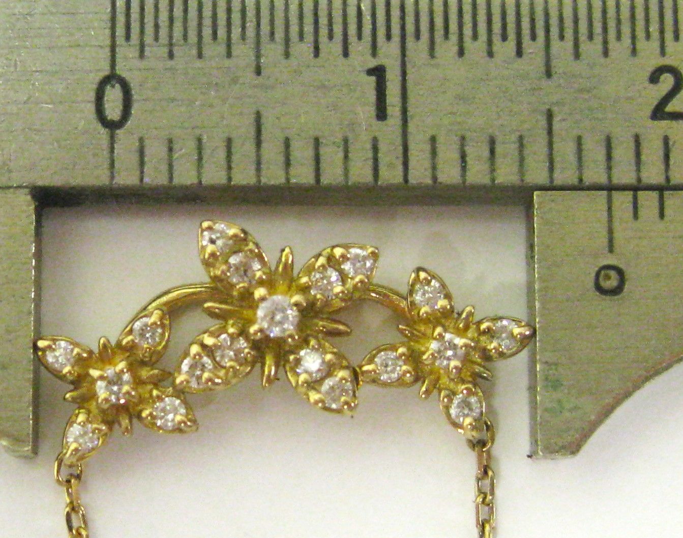 極美品ヴァンドーム青山K18 18金チェーン ダイヤプチ ネックレス0.11ct 