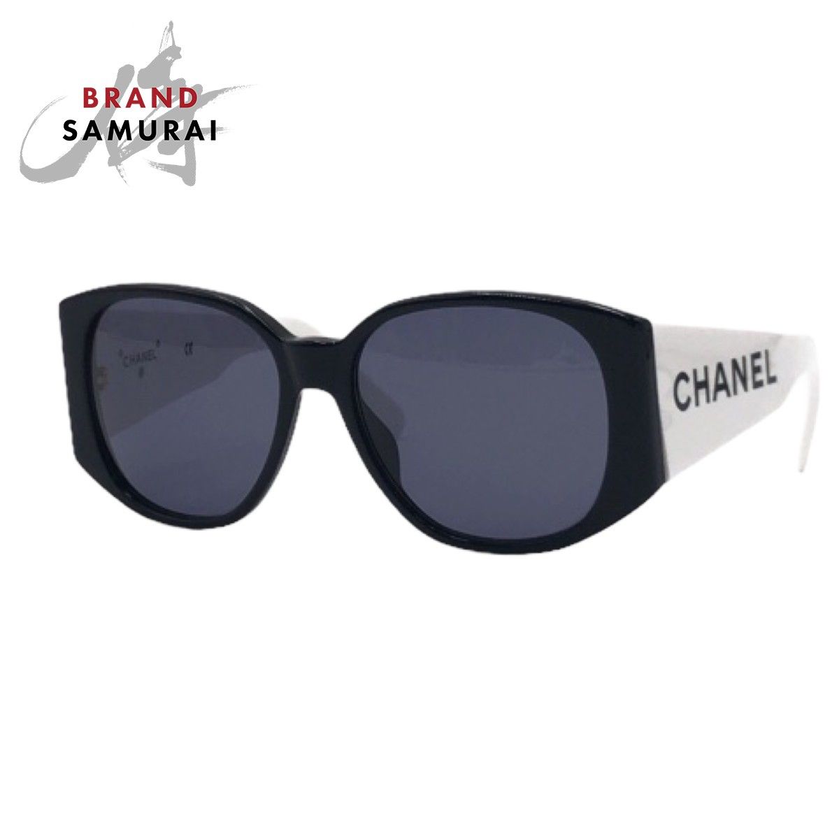 美品 CHANEL シャネル バイカラー ロゴ ブラック 黒 ホワイト 白  