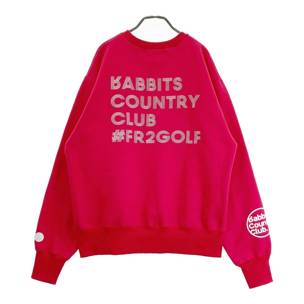 サイズ：M FR2 GOLF エフアールツーゴルフ  裏起毛スウェット　トレーナー  レッド系 [240101469918] ゴルフウェア メンズ ストスト FR2 GOLF エフアールツーゴルフ 裏起毛スウェット トレーナー