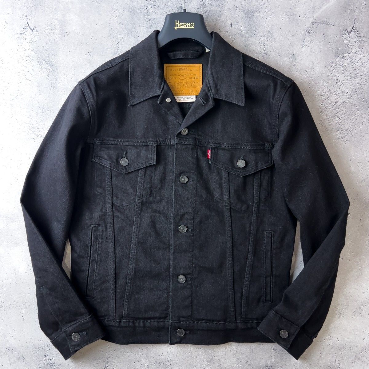 LEVI S リーバイス トラッカー ジャケット ストレッチ デニム ３rd Gジャン メンズ S 黒 ブラック PREMIUM TRUCKER JACKET 72334-0403