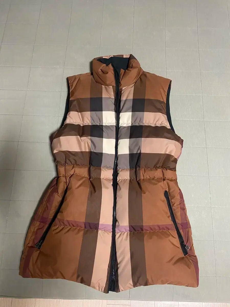 BURBERRY バーバリー チェックパディング ベスト S 韓国 55 66